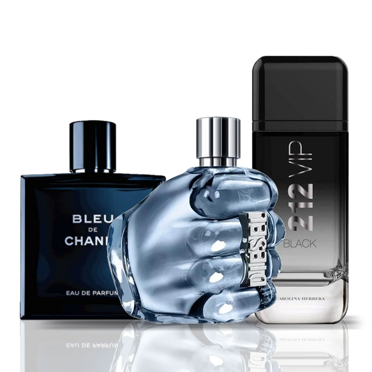 Set od 3 parfema | Bleu de Chanel · Only The Brave · 212 VIP Black