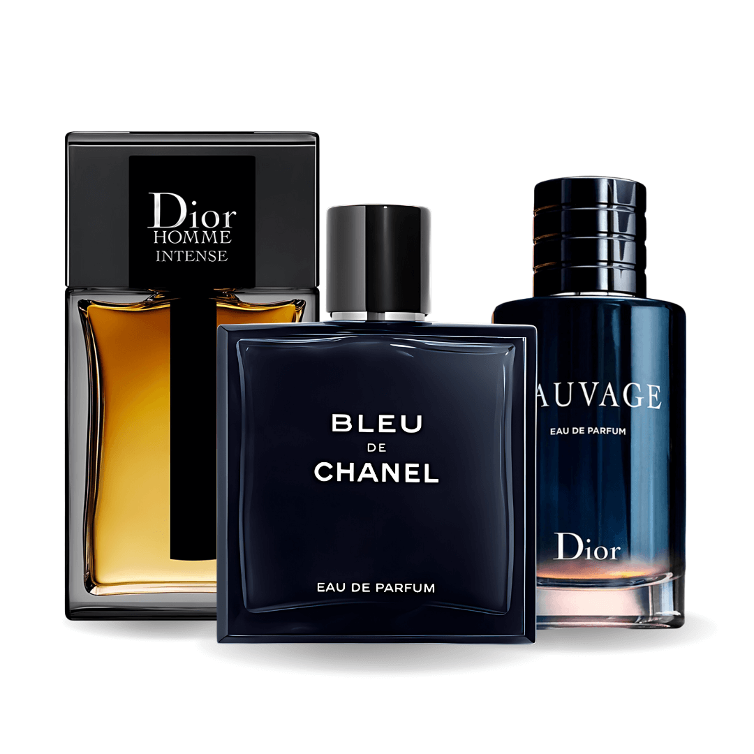 Set od 3 parfema | Sauvage · Bleu de Chanel · Dior Homme Intense