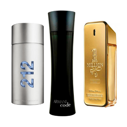 Set od 3 parfema | 212 NYC · 1 Million · Armani Code