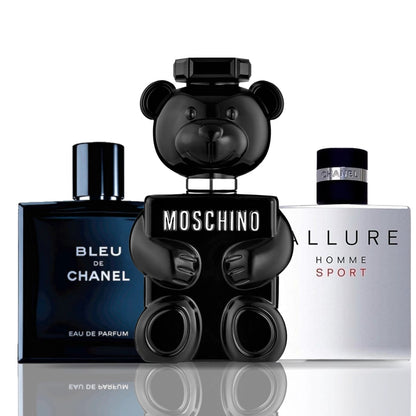 Set od 3 parfema | Toy Boy · Bleu de Chanel · Allure Homme Sport