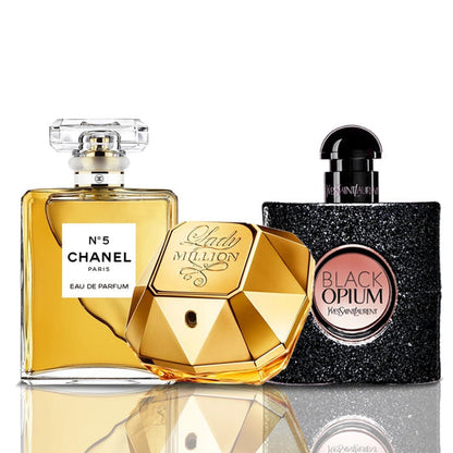 Set od 3 parfema | Chanel N°5 · Lady Million · Black Opium