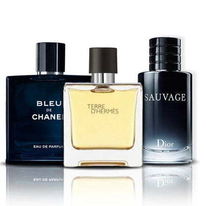 Set od 3 parfema | Bleu de Chanel · Terre d'Hermès · Sauvage